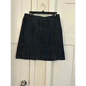 BODEN lightweight denim pencil skirt cotton elastic blend size 8